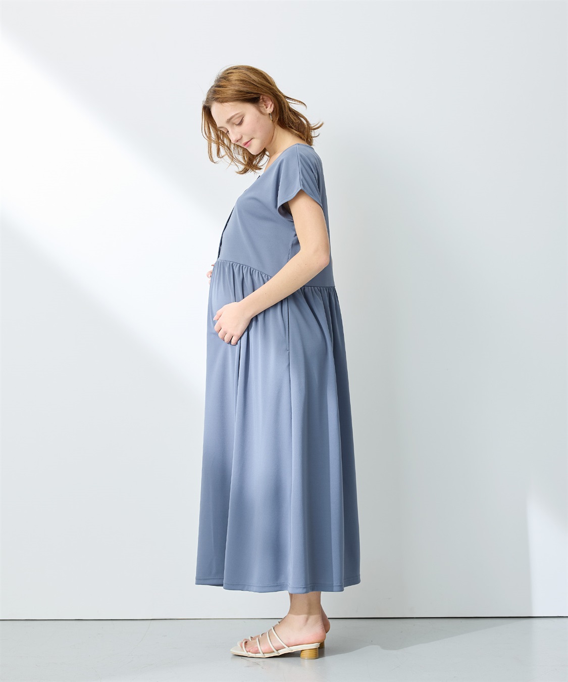 Rosemadame 【接触冷感】スムース ウエスト切替フレアワンピース_sub_21