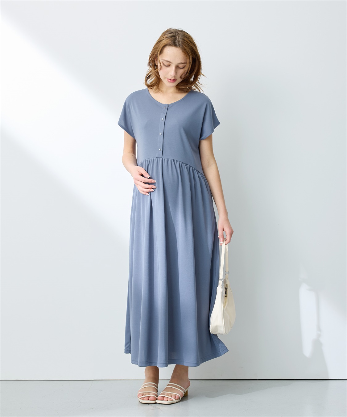 Rosemadame 【接触冷感】スムース ウエスト切替フレアワンピース_sub_22