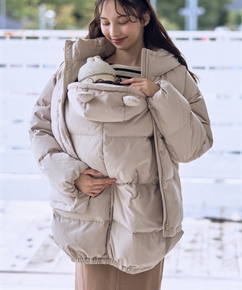 Rosemadame マットタフタダウンショートママコート＆ケープセット(マタニティ&授乳服）妊婦服 産前・産後対応_subthumb_1