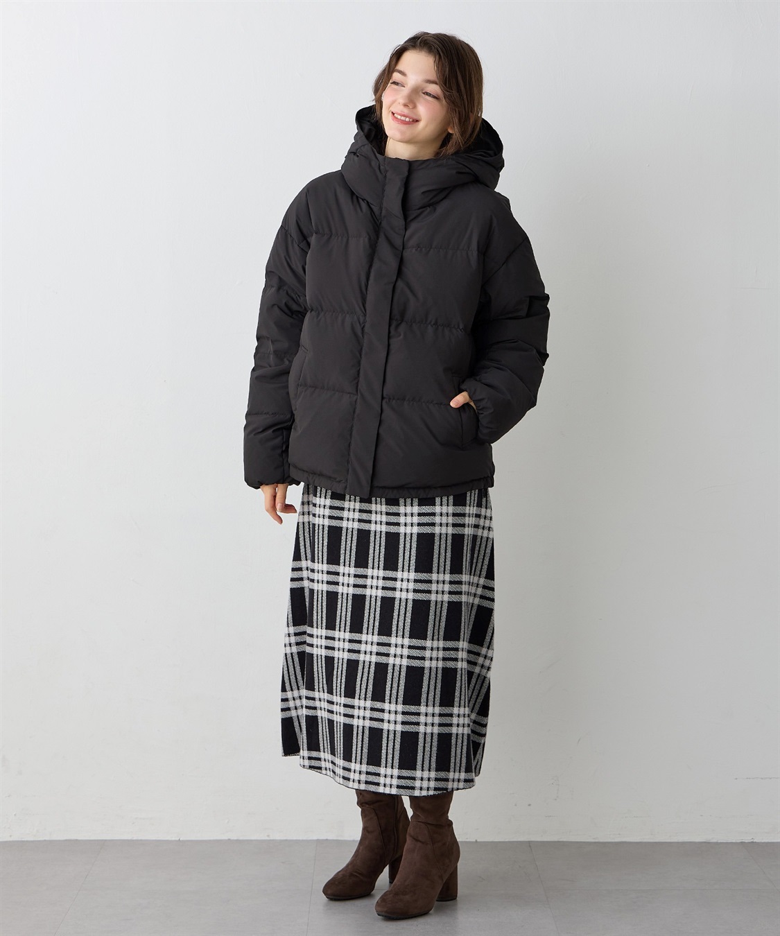 Rosemadame マットタフタダウンショートママコート＆ケープセット(マタニティ&授乳服）妊婦服 産前・産後対応_sub_8