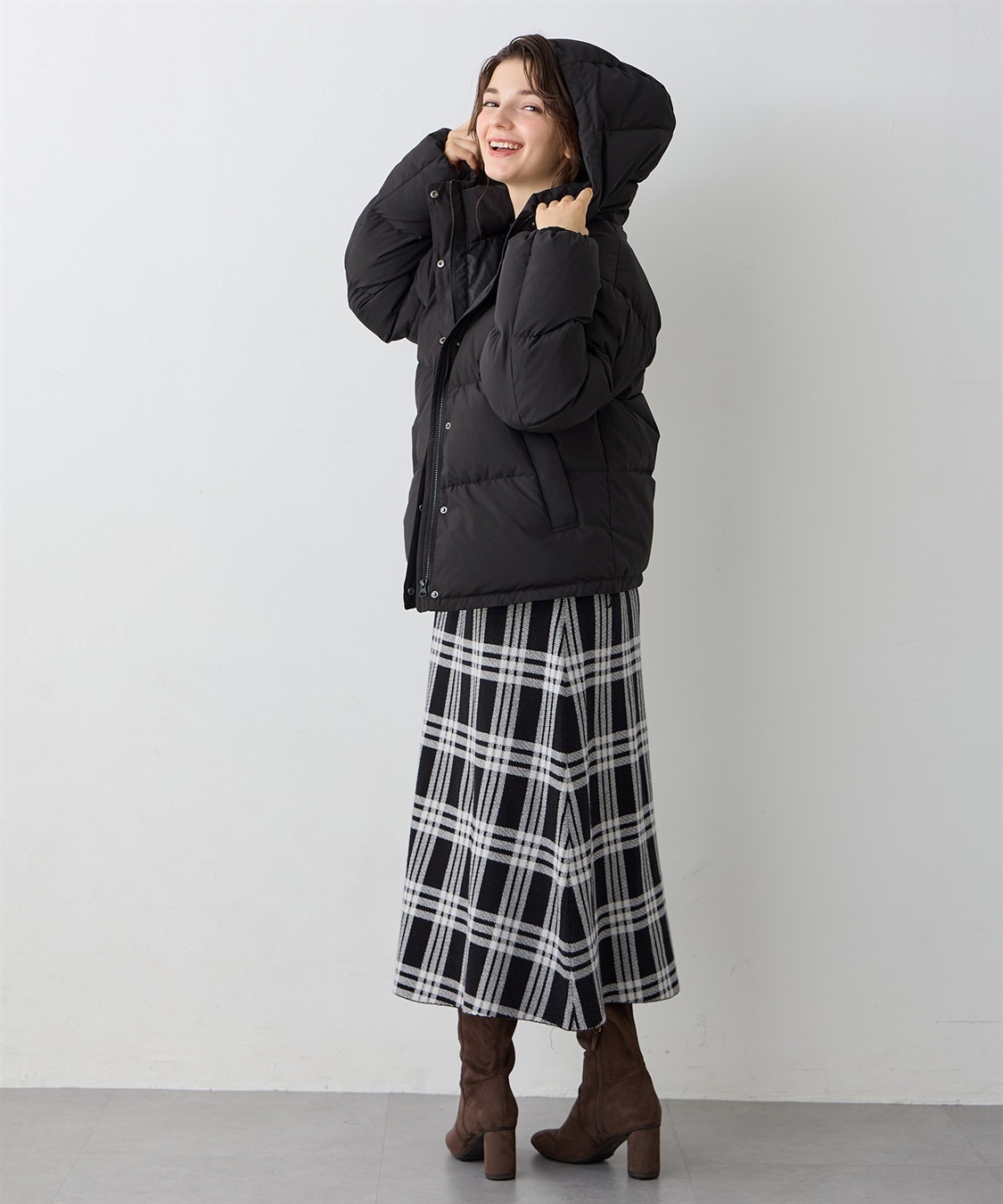 Rosemadame マットタフタダウンショートママコート＆ケープセット(マタニティ&授乳服）妊婦服 産前・産後対応_sub_9