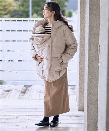 Rosemadame マットタフタダウンショートママコート＆ケープセット(マタニティ&授乳服）妊婦服 産前・産後対応_subthumb_11