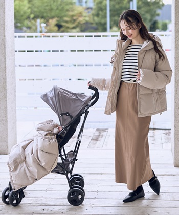 Rosemadame マットタフタダウンショートママコート＆ケープセット(マタニティ&授乳服）妊婦服 産前・産後対応_subthumb_12