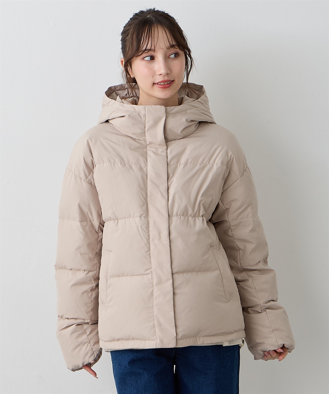 Rosemadame マットタフタダウンショートママコート＆ケープセット(マタニティ&授乳服）妊婦服 産前・産後対応_sub_16