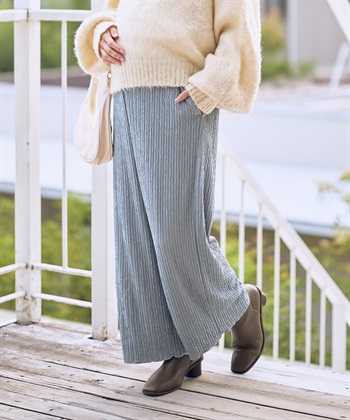 Rosemadame ストライプジャガードワイドパンツ（マタニティ～産後）妊婦服 産前・産後対応_subthumb_3