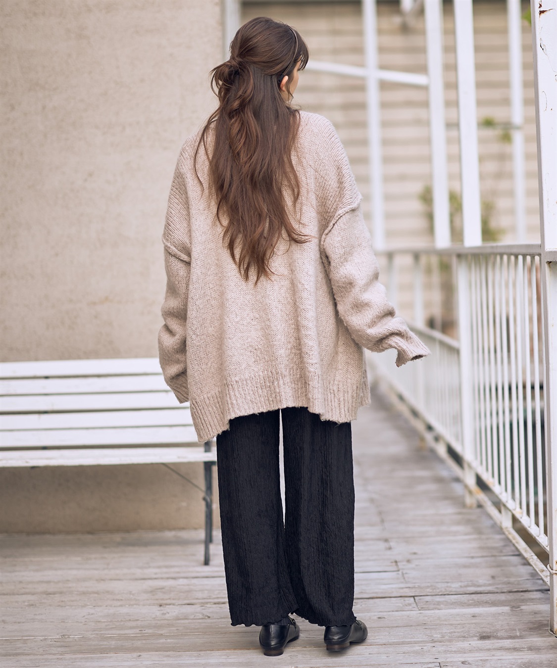 Rosemadame ストライプジャガードワイドパンツ（マタニティ～産後）妊婦服 産前・産後対応_sub_11