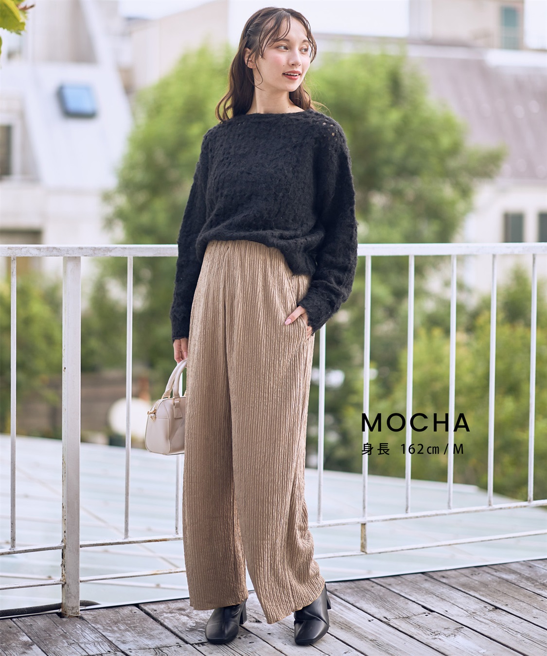 Rosemadame ストライプジャガードワイドパンツ（マタニティ～産後）妊婦服 産前・産後対応_sub_13