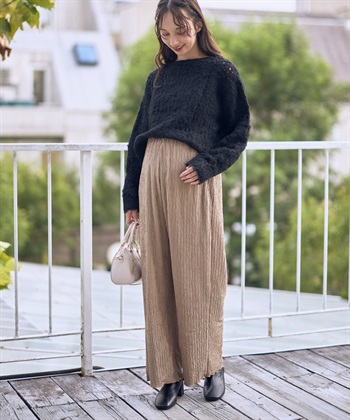 Rosemadame ストライプジャガードワイドパンツ（マタニティ～産後）妊婦服 産前・産後対応_subthumb_14