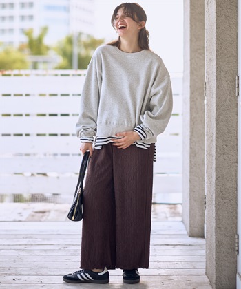 Rosemadame ストライプジャガードワイドパンツ（マタニティ～産後）妊婦服 産前・産後対応_subthumb_17