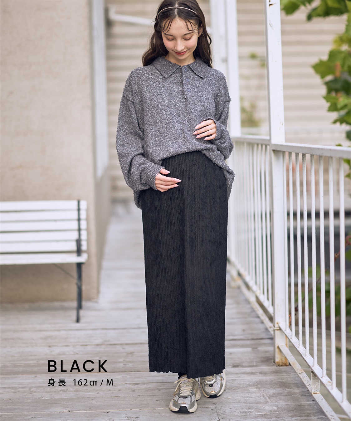 Rosemadame ストライプジャガードナロースカ－ト（マタニティ～産後）妊婦服 産前・産後対応_sub_10