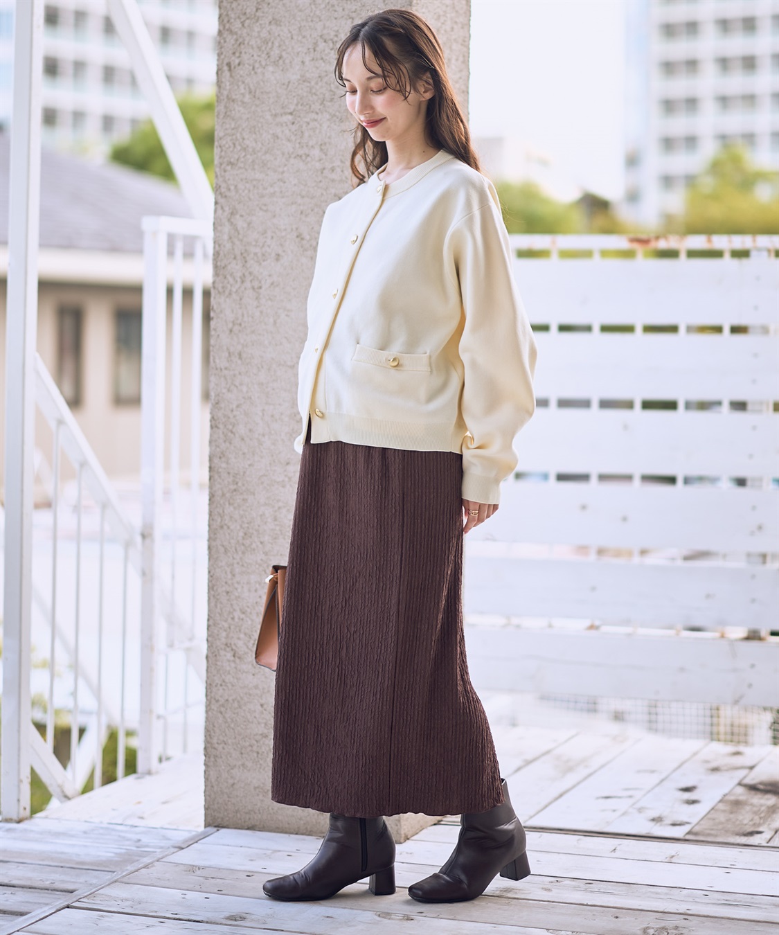 Rosemadame ストライプジャガードナロースカ－ト（マタニティ～産後）妊婦服 産前・産後対応_sub_14