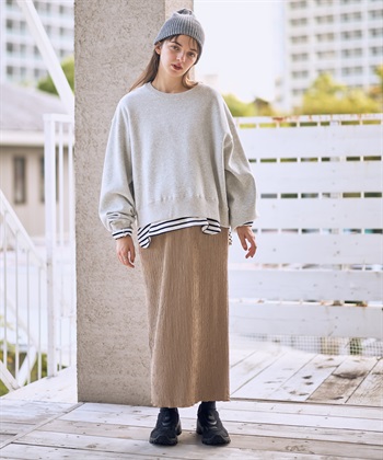 Rosemadame ストライプジャガードナロースカ－ト（マタニティ～産後）妊婦服 産前・産後対応_subthumb_23