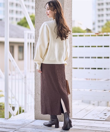 Rosemadame ストライプジャガードナロースカ－ト（マタニティ～産後）妊婦服 産前・産後対応_subthumb_24