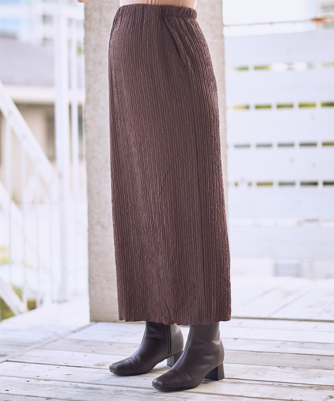 Rosemadame ストライプジャガードナロースカ－ト（マタニティ～産後）妊婦服 産前・産後対応_sub_25