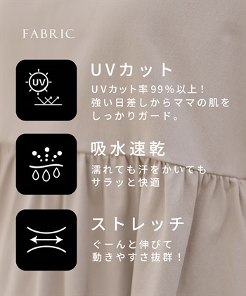 Rosemadame ラッシュガード マタニティ トップス｜UVカット フリル袖 体型カバー 水着 速乾_subthumb_6