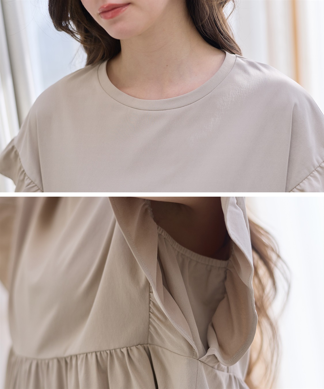 Rosemadame ラッシュガード マタニティ トップス｜UVカット フリル袖 体型カバー 水着 速乾_sub_21