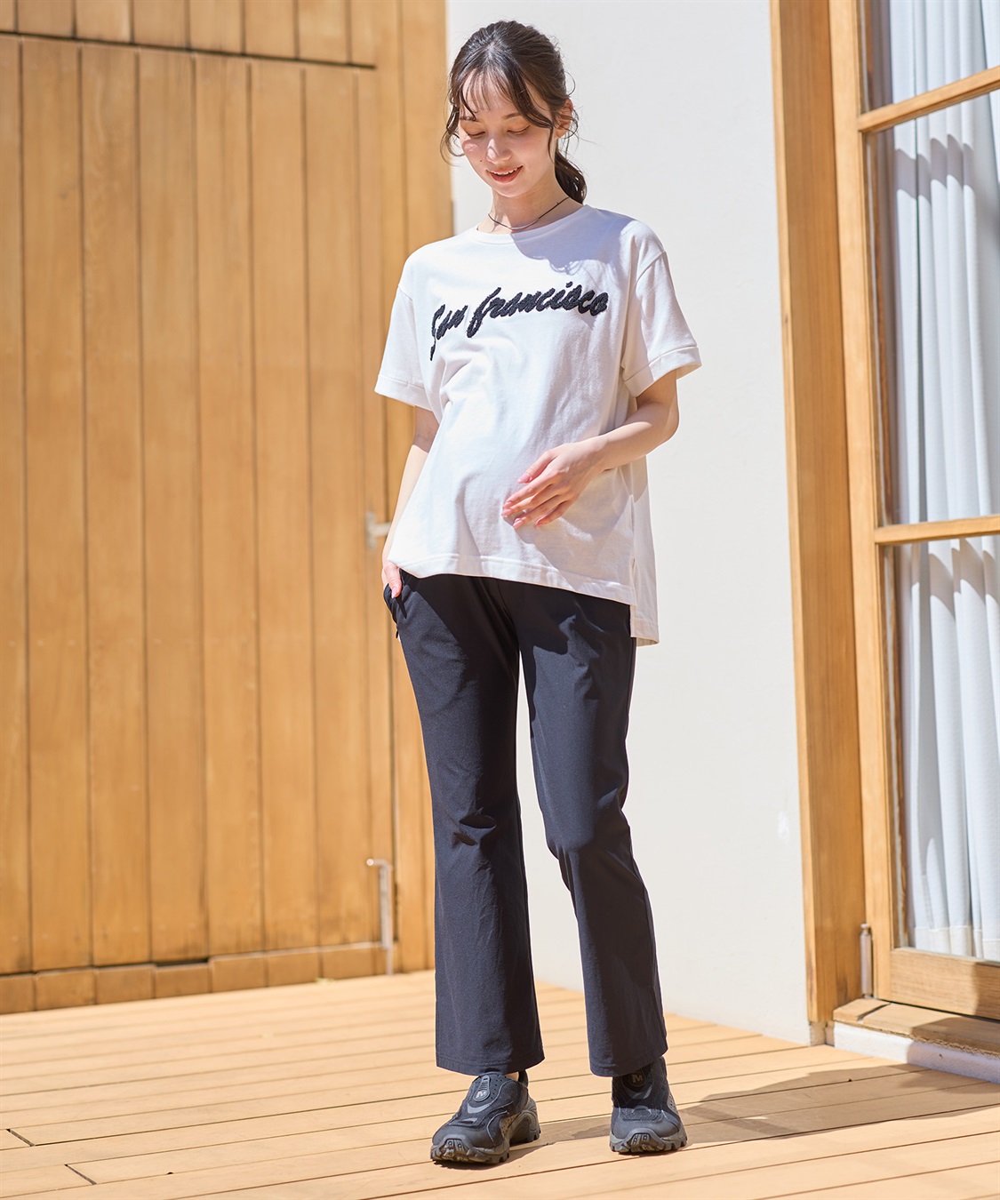 Rosemadame ラッシュガード マタニティ パンツ｜UVカット フレア 体型カバー 速乾 産前産後対応_sub_2
