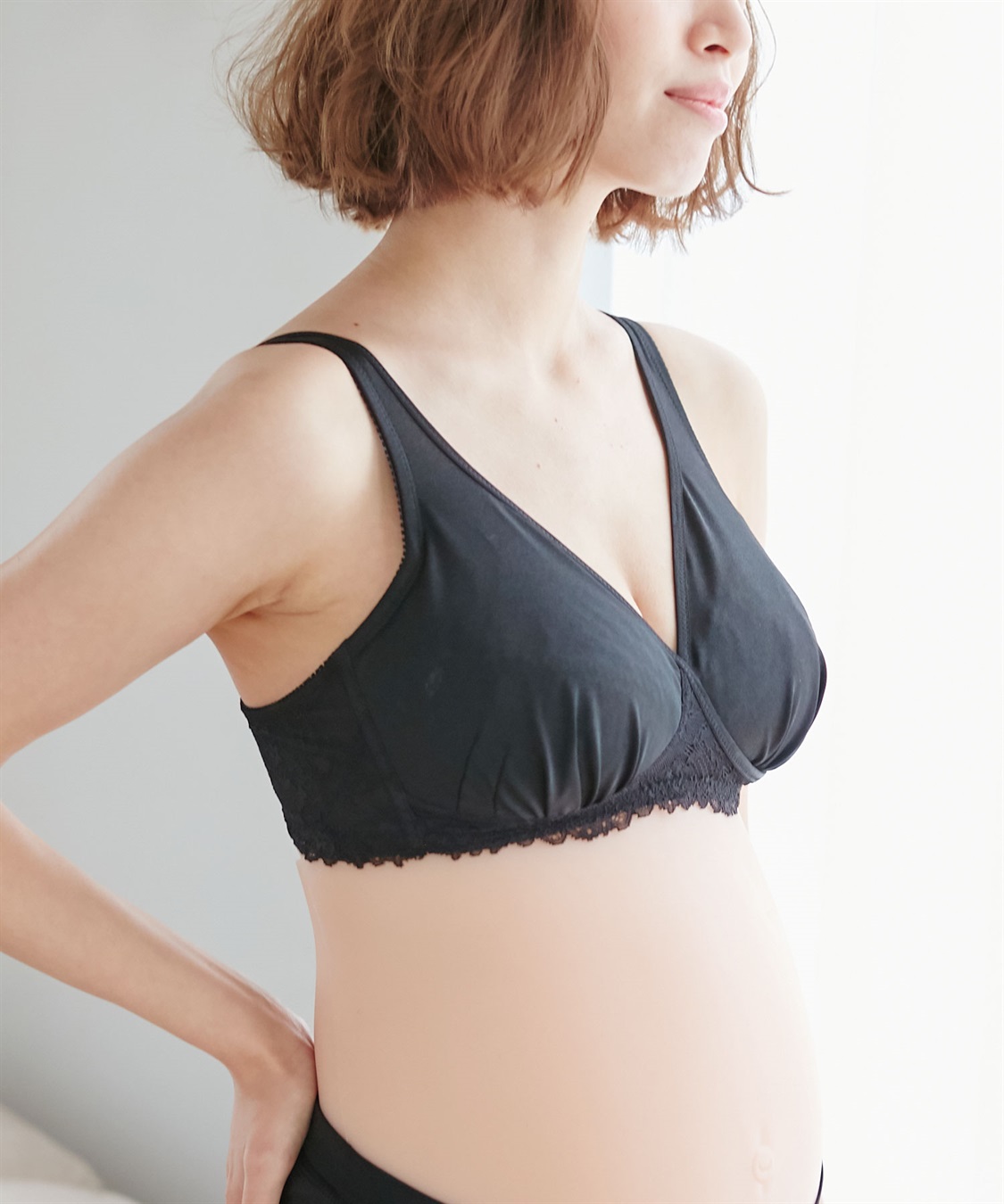 Rosemadame 【美妊婦】マタニティ授乳ブラ　ハーフトップ〔ノンワイヤー、クロスオープンタイプ〕（マタニティ/授乳服）入院準備 出産準備 産前 産後_sub_14