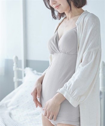 Rosemadame ランダムリブ即授乳授乳キャミ　妊婦　出産準備　マタニティ　産前産後　クロスオープン　抗菌防臭加工　綿混素材（マタニティ/授乳服）入院準備 出産準備 産前 産後_subthumb_6