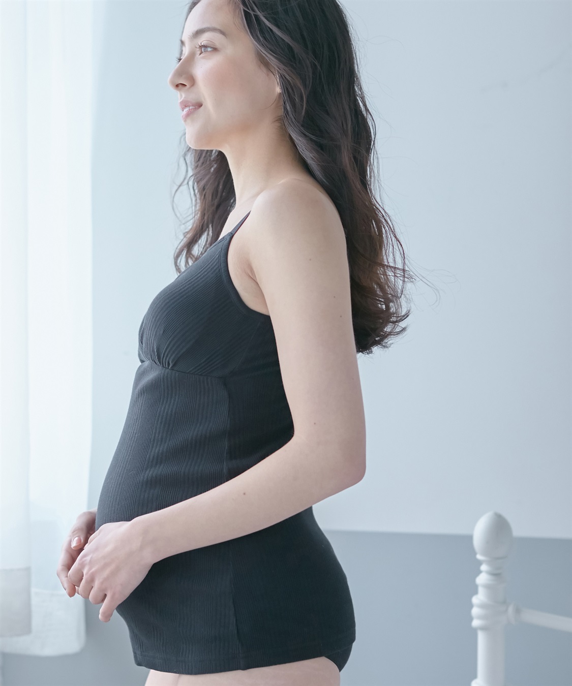 Rosemadame ランダムリブ即授乳授乳キャミ　妊婦　出産準備　マタニティ　産前産後　クロスオープン　抗菌防臭加工　綿混素材（マタニティ/授乳服）入院準備 出産準備 産前 産後_sub_8