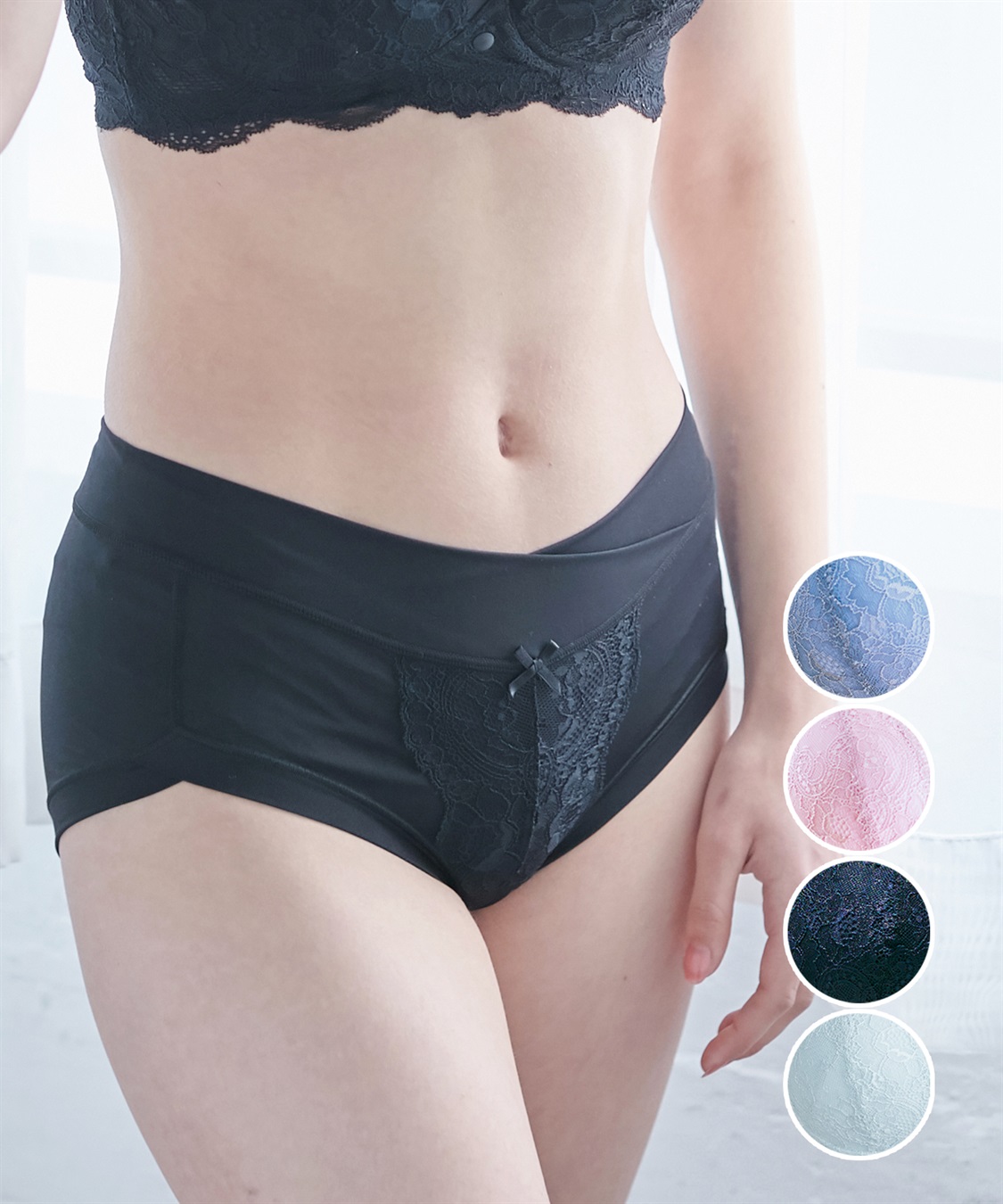 Rosemadame ストレッチレースショーツ　妊婦　出産準備　マタニティ　産前産後　マタニティショーツ　大人可愛い　マチ裏綿100％_sub_17