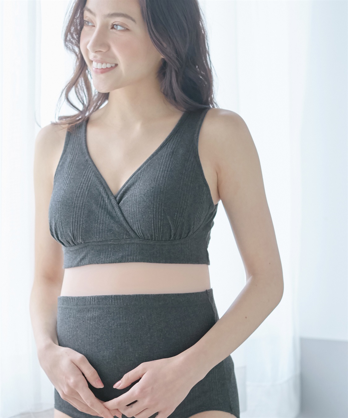 Rosemadame ランダムリブ美メイク授乳ブラ ナイトブラ 産前 産後 授乳 マタニティ ブラジャー_sub_5