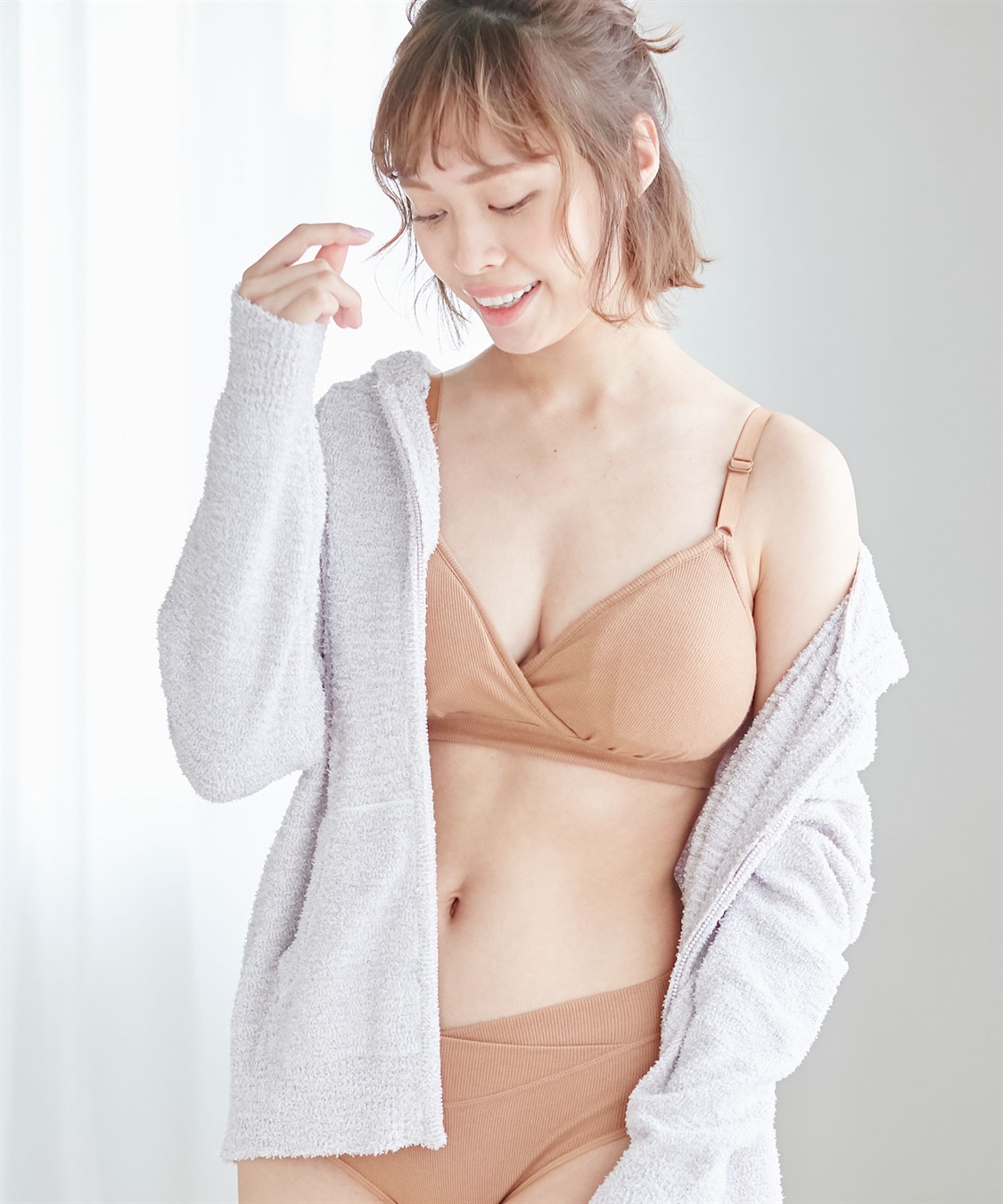 吸水シリーズ】吸水パッド付き授乳ブラジャー 授乳ブラ ノンワイヤー