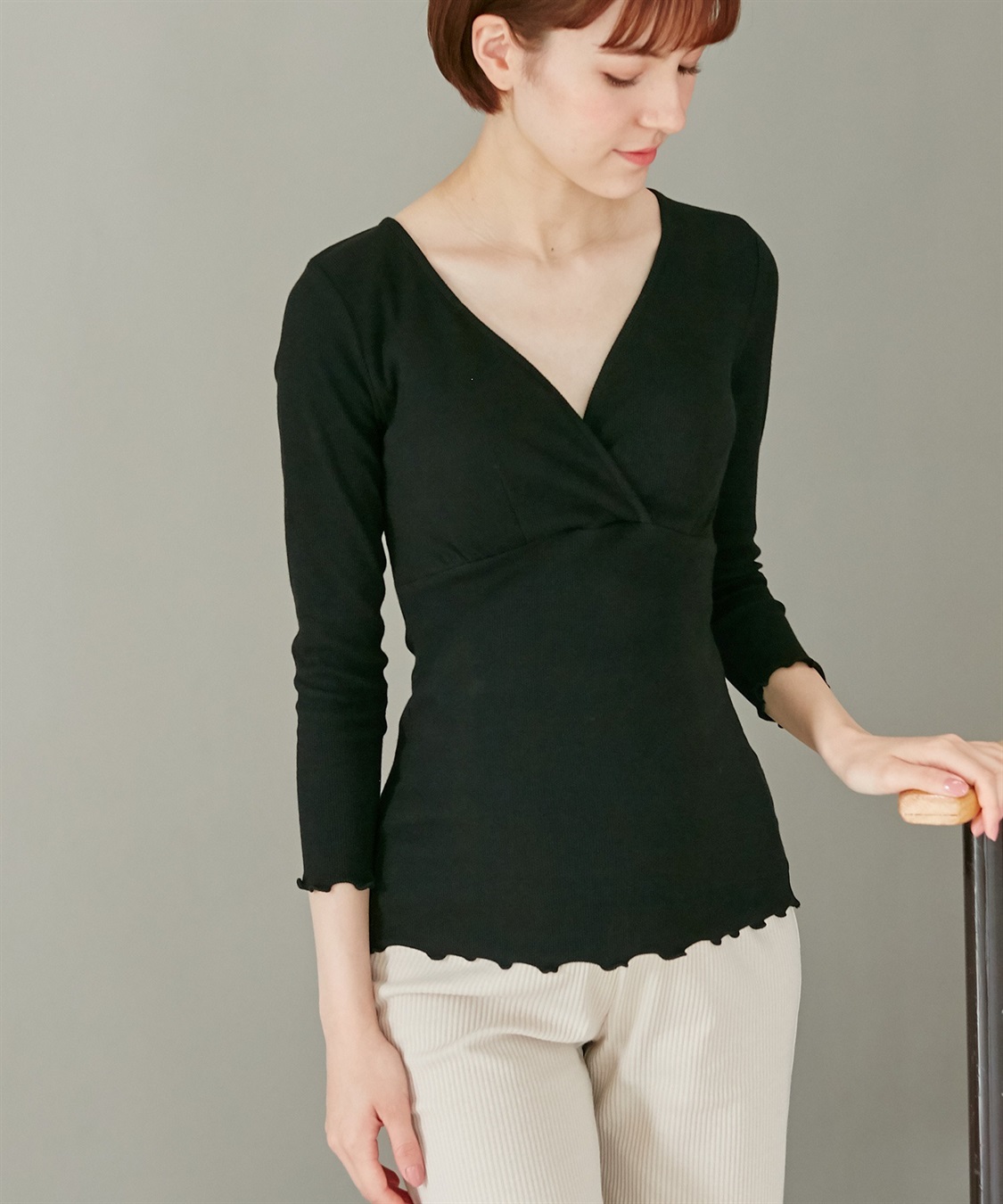 Rosemadame 吸湿発熱加工リブ授乳インナー（マタニティ/授乳服）入院準備 出産準備 産前 産後_sub_11