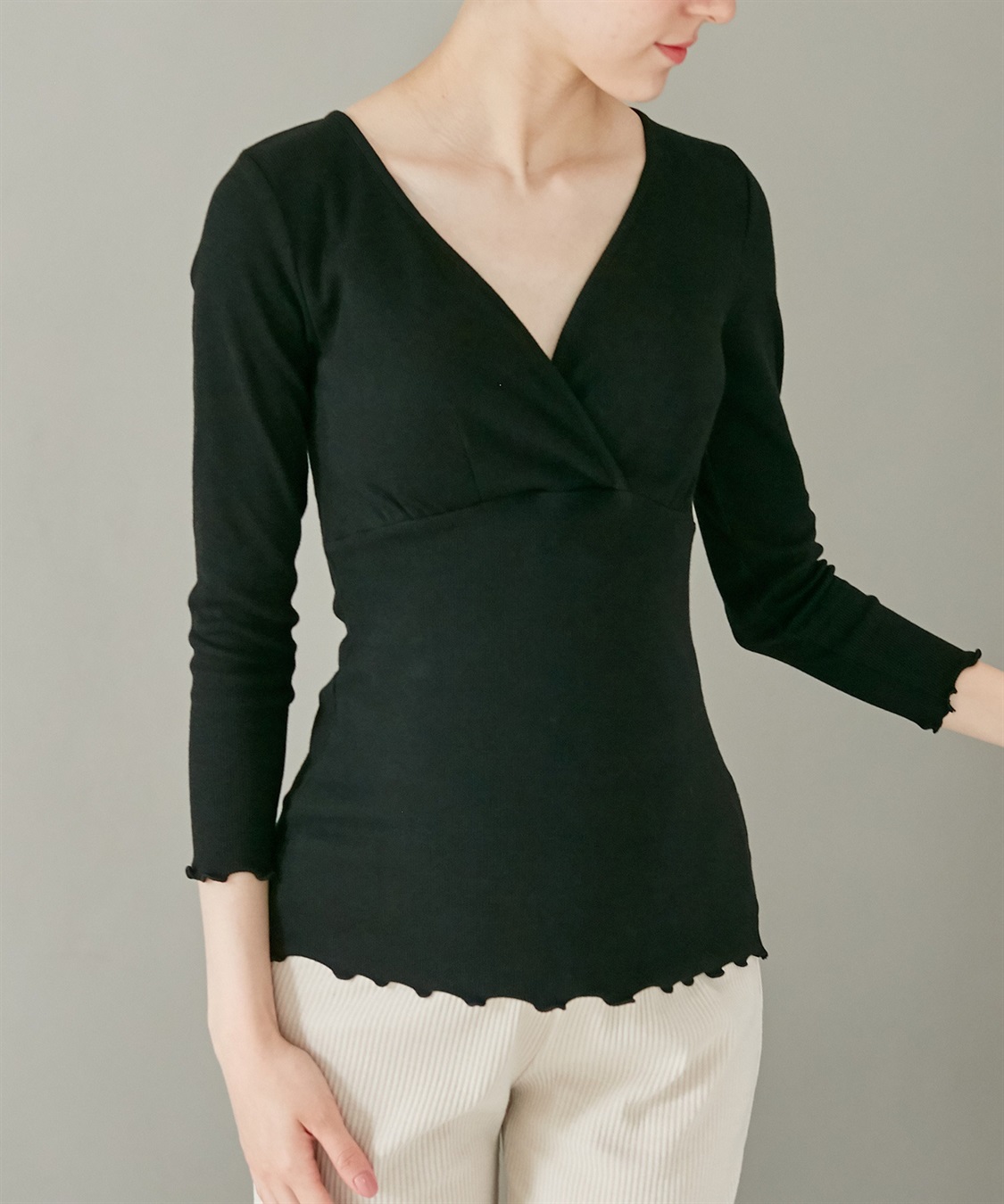 Rosemadame 吸湿発熱加工リブ授乳インナー（マタニティ/授乳服）入院準備 出産準備 産前 産後_sub_12