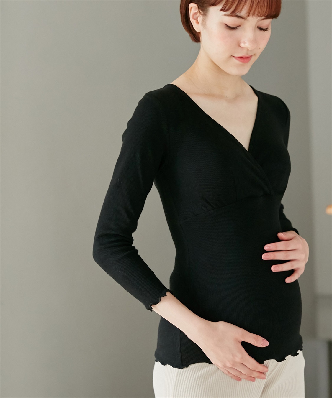 Rosemadame 吸湿発熱加工リブ授乳インナー（マタニティ/授乳服）入院準備 出産準備 産前 産後_sub_13