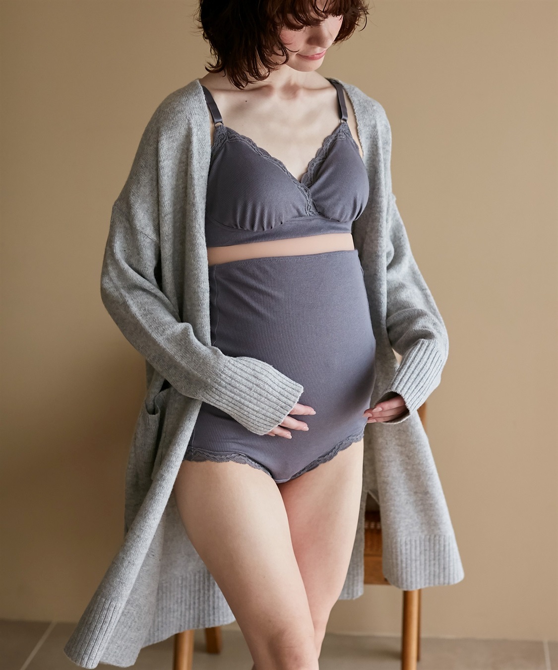 Rosemadame リブレース腹巻マタニティショーツ（抗菌防臭加工）（マタニティ/授乳服）入院準備 出産準備 産前 産後_sub_10