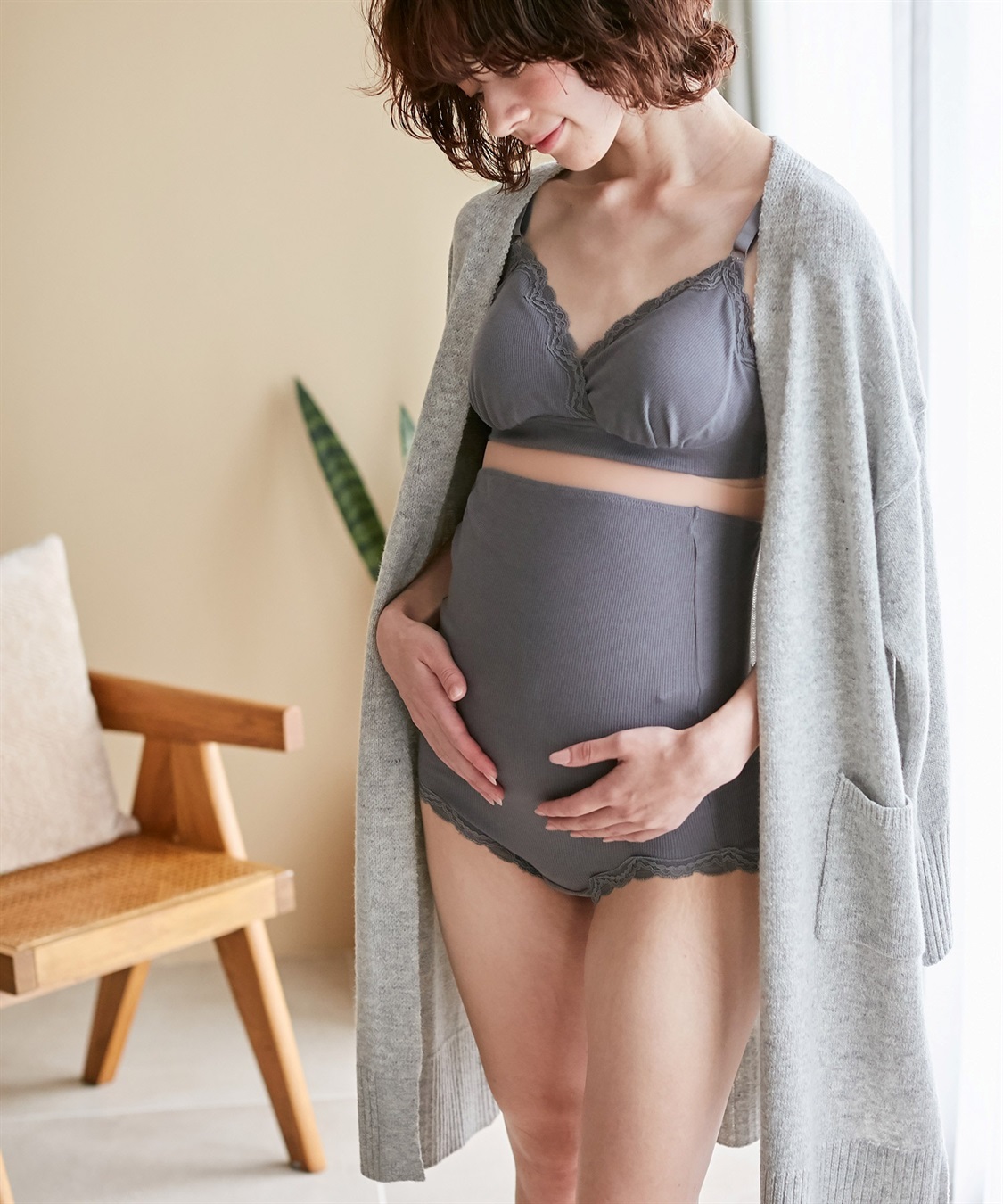 Rosemadame リブレース腹巻マタニティショーツ（抗菌防臭加工）（マタニティ/授乳服）入院準備 出産準備 産前 産後_sub_11