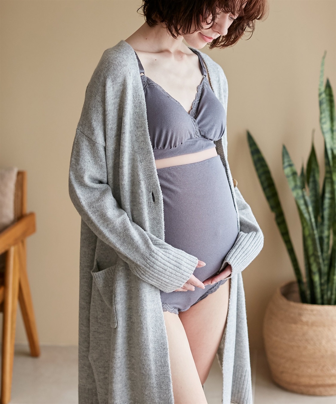 Rosemadame リブレース腹巻マタニティショーツ（抗菌防臭加工）（マタニティ/授乳服）入院準備 出産準備 産前 産後_sub_13