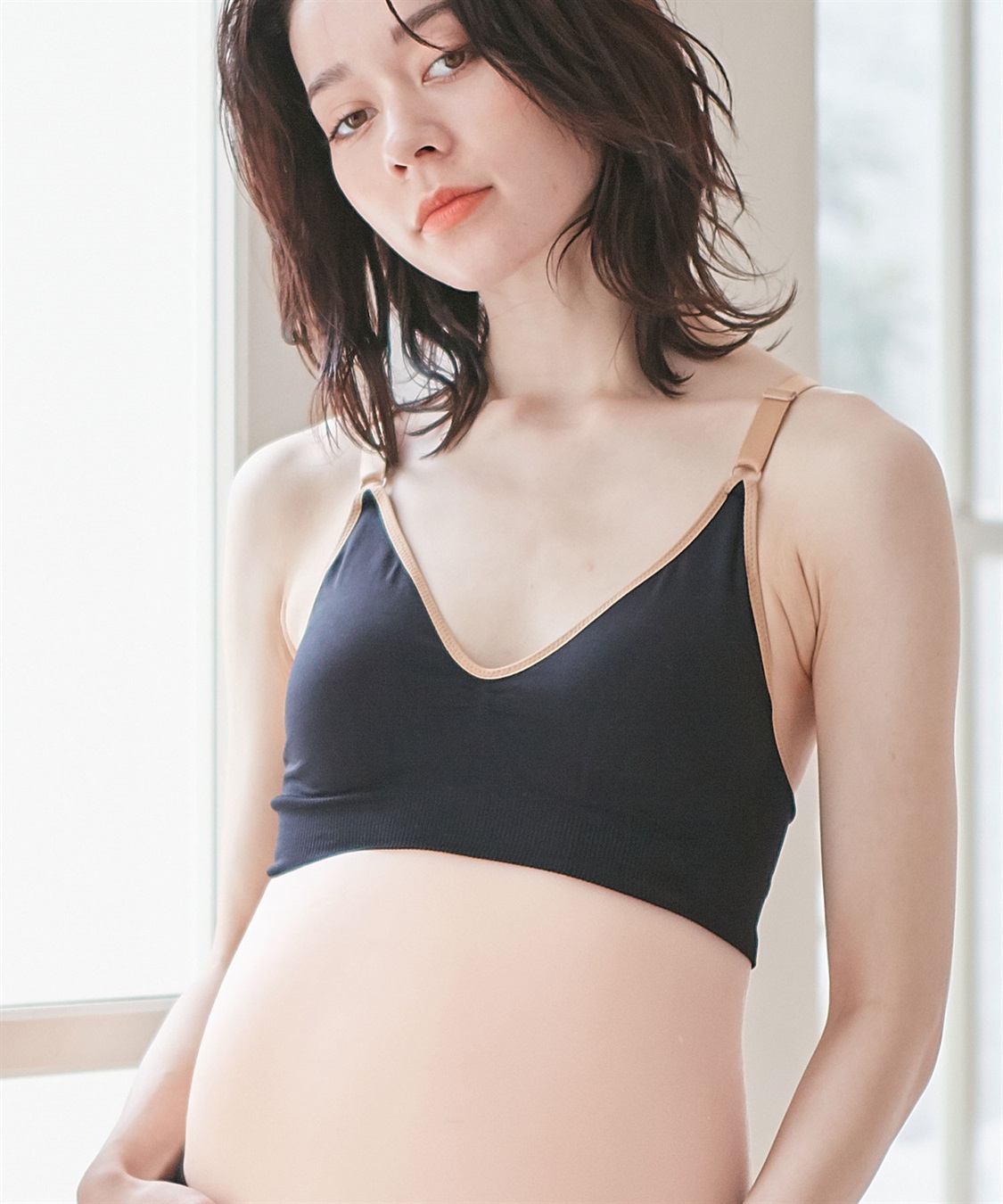 Rosemadame ぐーんと伸びてストレスフリー シームレス成型編マタニティ&授乳ブラ_sub_16