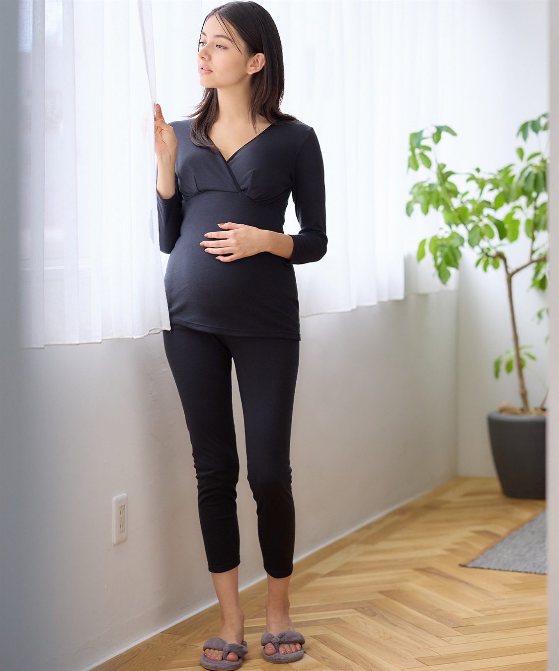 Rosemadame 裏起毛スムース カシュクール授乳インナー（マタニティ/授乳服）入院準備 出産準備 産前 産後_sub_13