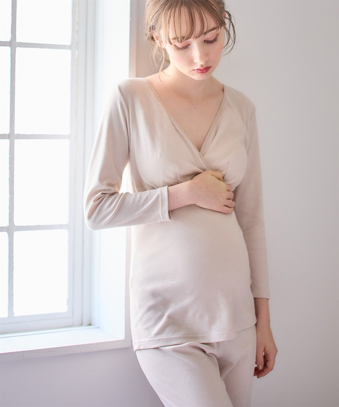 Rosemadame 裏起毛スムース カシュクール授乳インナー（マタニティ/授乳服）入院準備 出産準備 産前 産後_sub_14