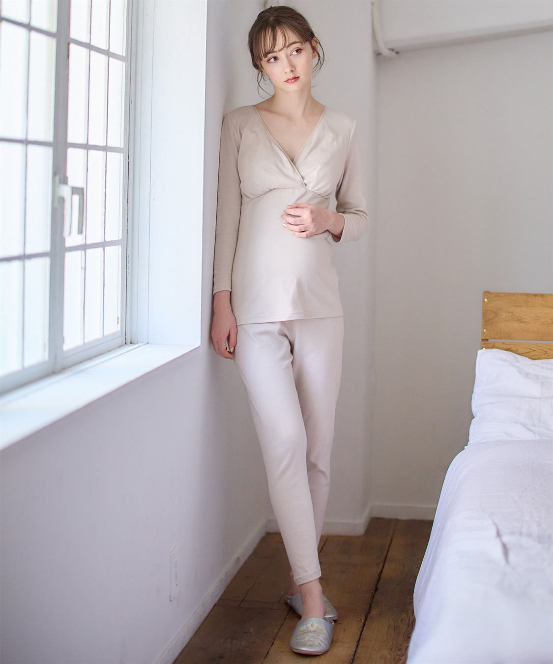 Rosemadame 裏起毛スムース カシュクール授乳インナー（マタニティ/授乳服）入院準備 出産準備 産前 産後_sub_18