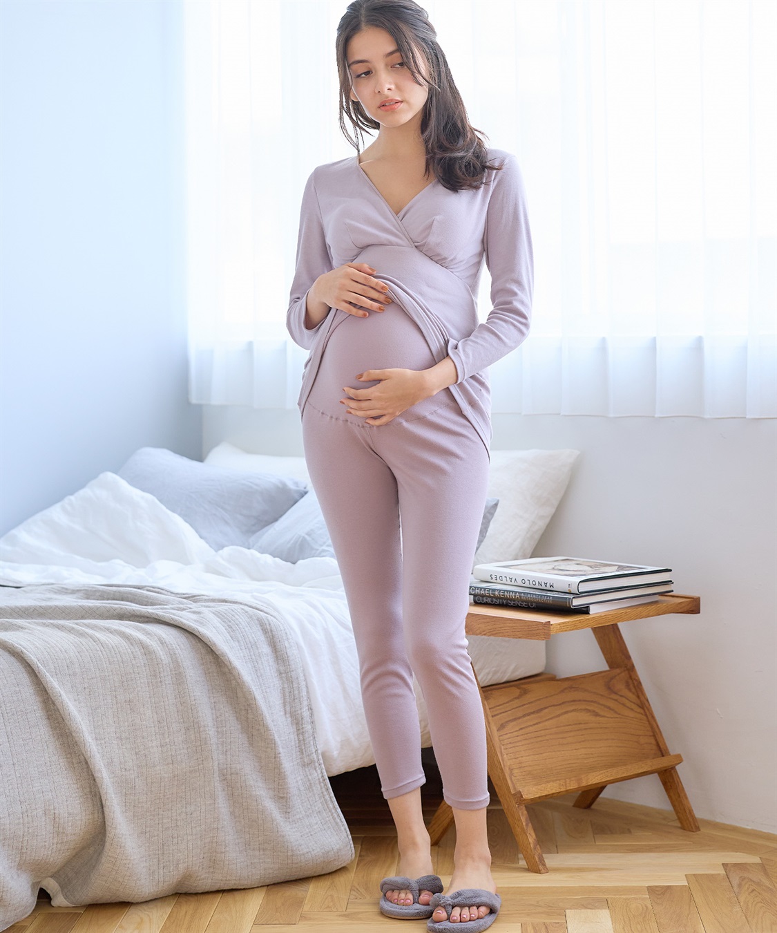 Rosemadame 裏起毛スムース カシュクール授乳インナー（マタニティ/授乳服）入院準備 出産準備 産前 産後_sub_23