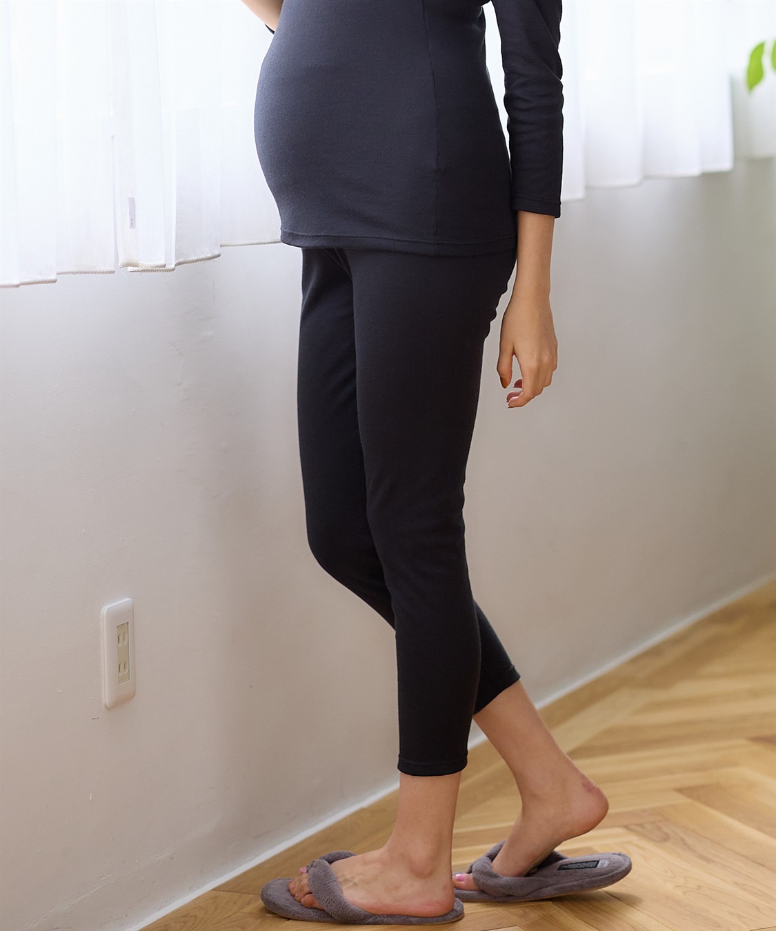 Rosemadame 裏微起毛スムースレギンス（マタニティ）妊婦服 産前・産後対応_sub_6