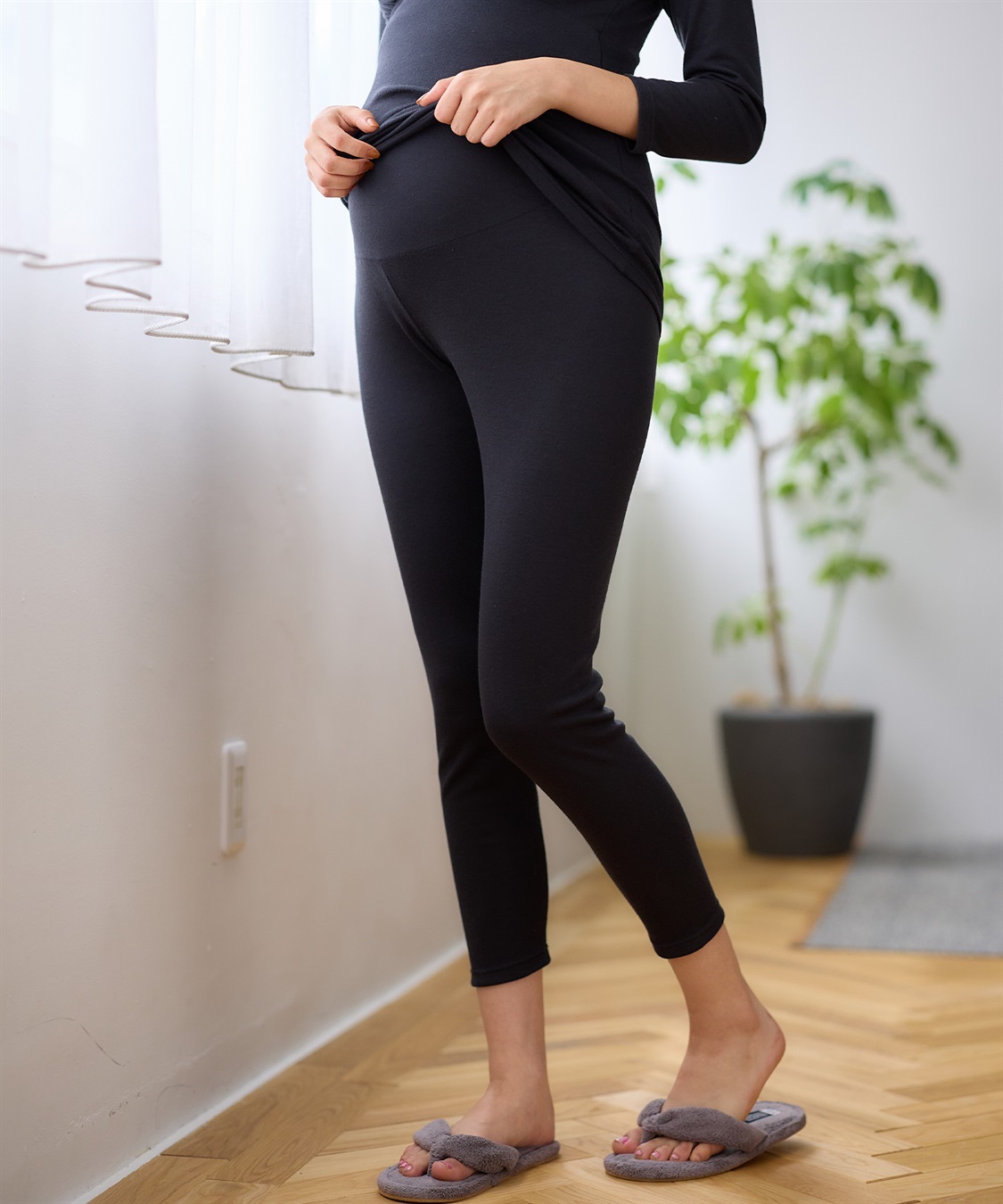 Rosemadame 裏微起毛スムースレギンス（マタニティ）妊婦服 産前・産後対応_sub_7