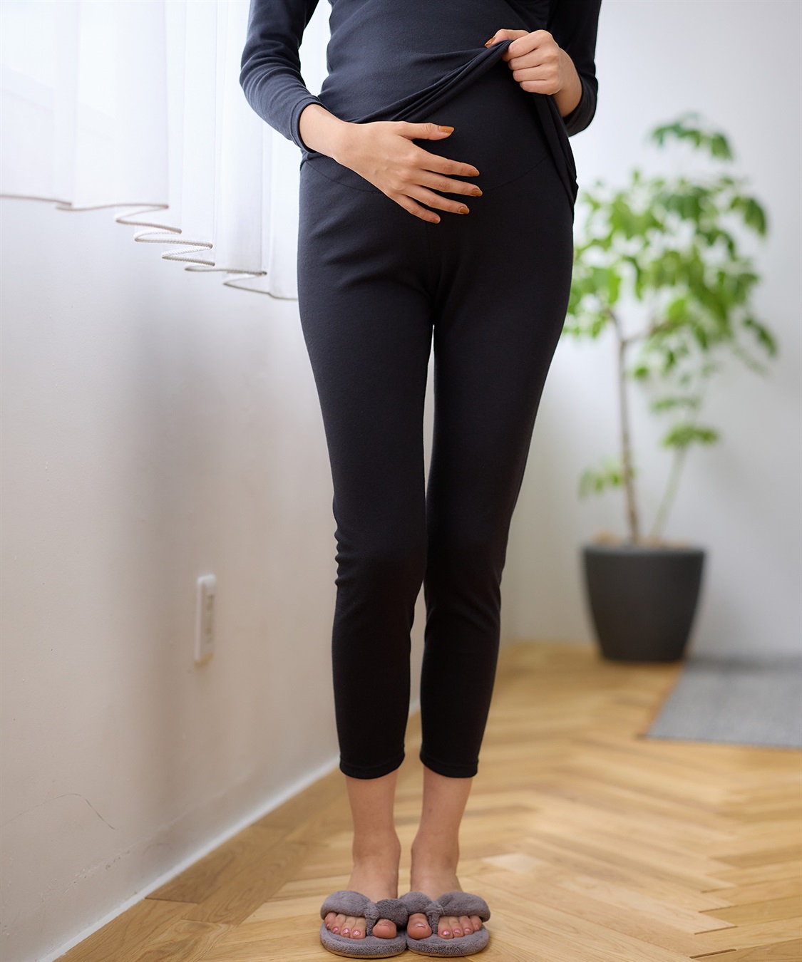 Rosemadame 裏微起毛スムースレギンス（マタニティ）妊婦服 産前・産後対応_sub_8