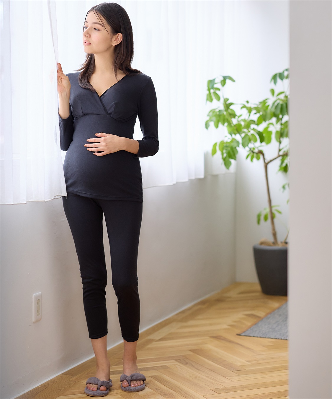 Rosemadame 裏微起毛スムースレギンス（マタニティ）妊婦服 産前・産後対応_sub_18