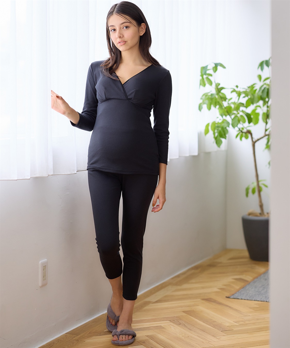 Rosemadame 裏微起毛スムースレギンス（マタニティ）妊婦服 産前・産後対応_sub_19