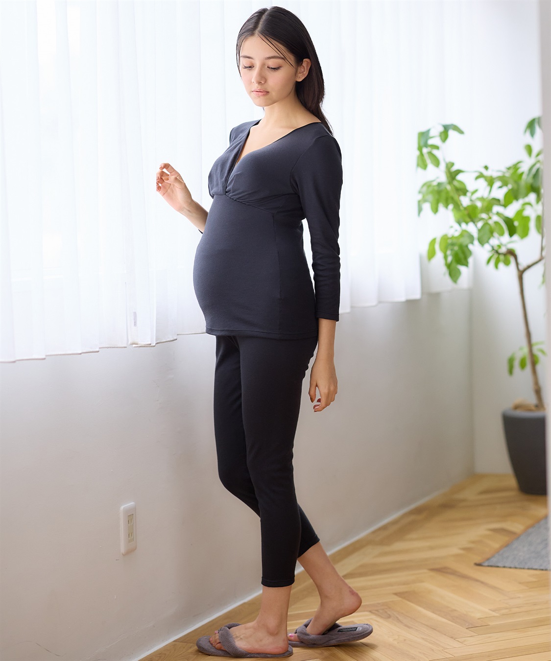 Rosemadame 裏微起毛スムースレギンス（マタニティ）妊婦服 産前・産後対応_sub_20