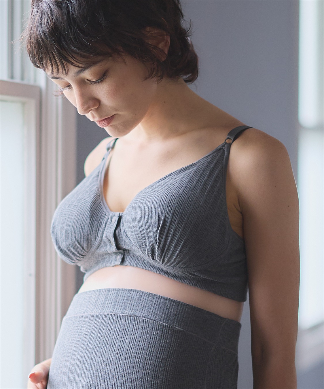 Rosemadame ランダムリブブラトップ（マタニティ）授乳楽々 入院準備 出産準備 産前 産後_sub_3