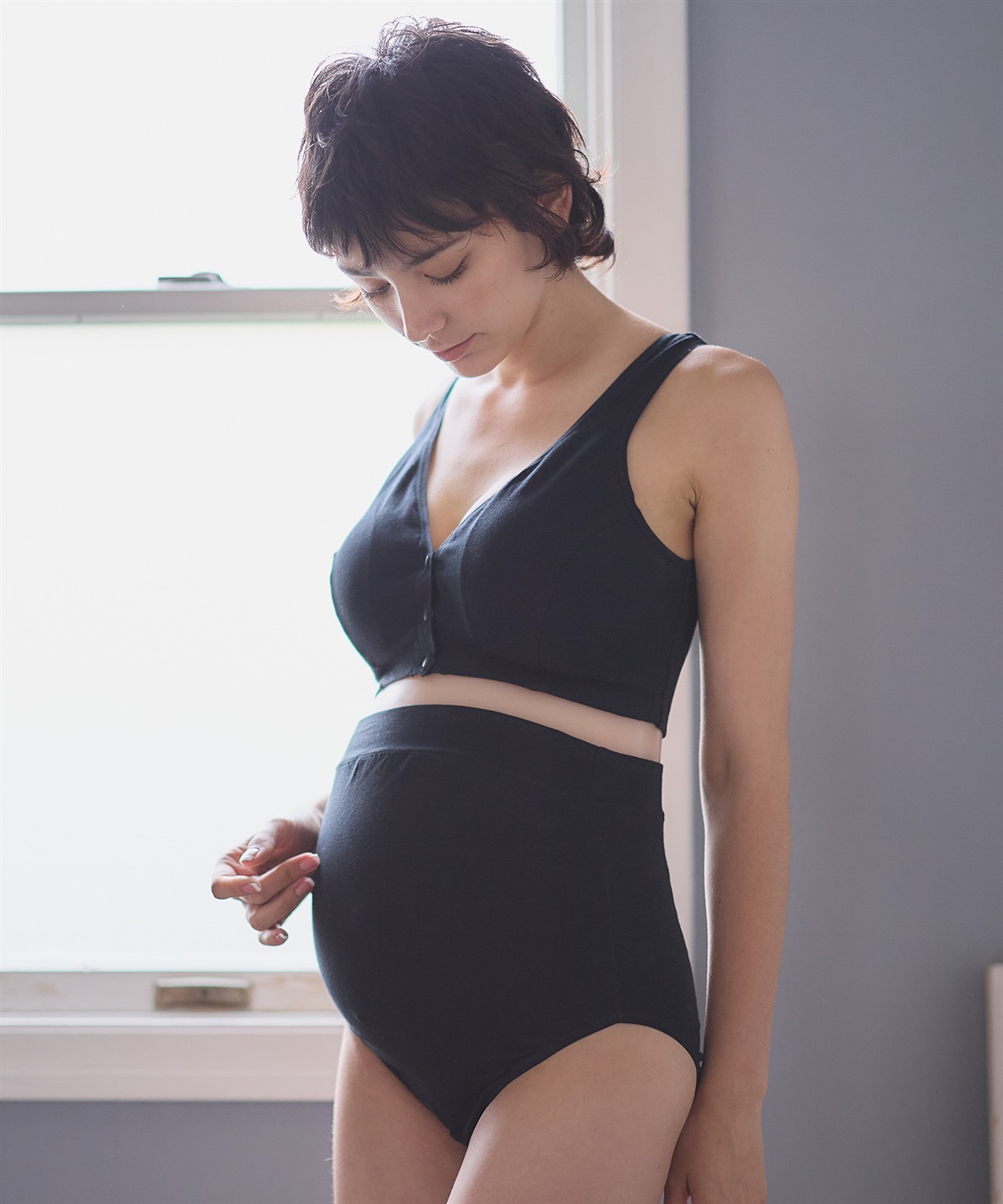 Rosemadame C/PUベア天竺ハーフトップ（マタニティ）授乳楽々 入院準備 出産準備 産前 産後_sub_4