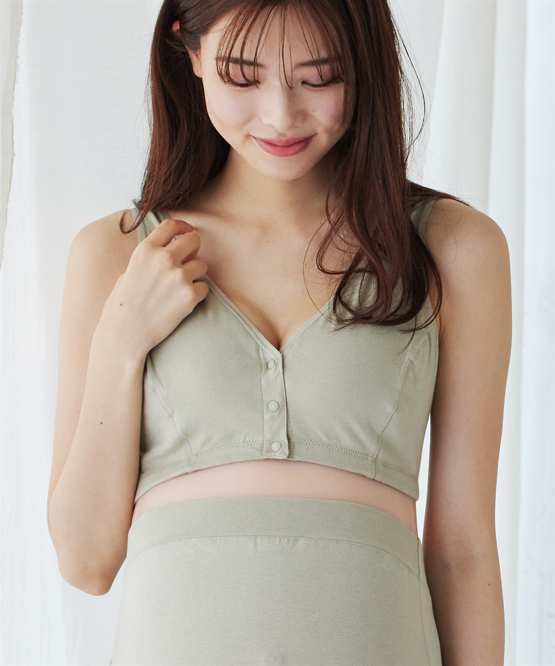 Rosemadame C/PUベア天竺ハーフトップ（マタニティ）授乳楽々 入院準備 出産準備 産前 産後_sub_8