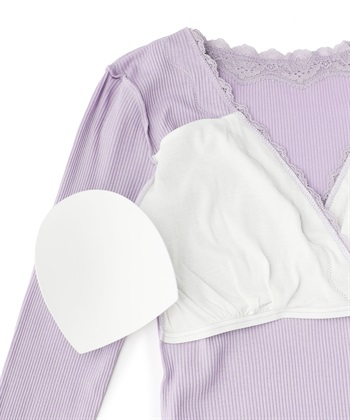 Rosemadame リブレース カシュクール長袖授乳インナー（マタニティ/授乳楽々 妊婦服 産前・産後対応）_subthumb_25
