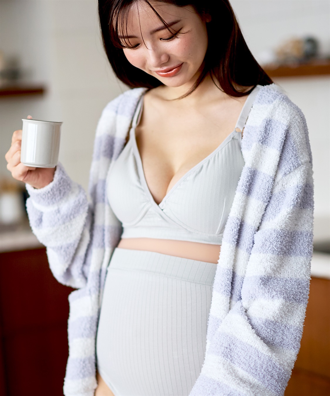 Rosemadame リブデザインクロスオープン授乳ブラジャー_sub_7