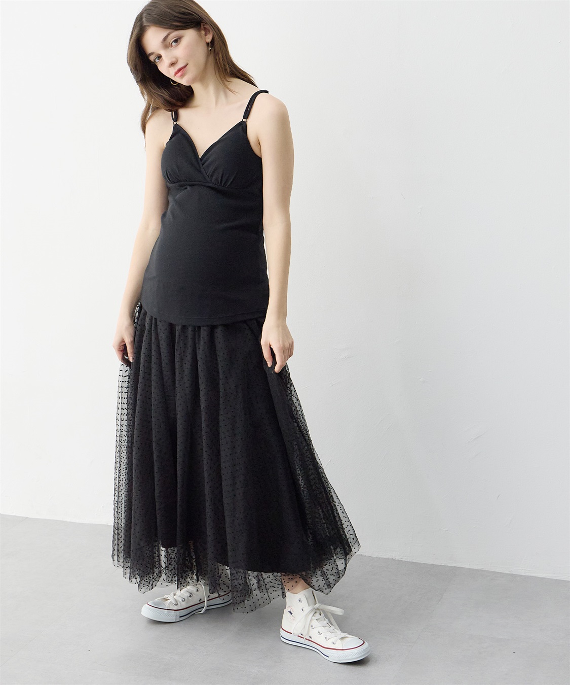 Rosemadame ストレッチリブ クロスオープン授乳キャミ(マタニティキャミソール/カシュクール/ノンワイヤー/肩紐調節可/産前・産後対応）_sub_21